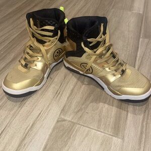 Gold and Black High-Top Zumba Sneakers size 8